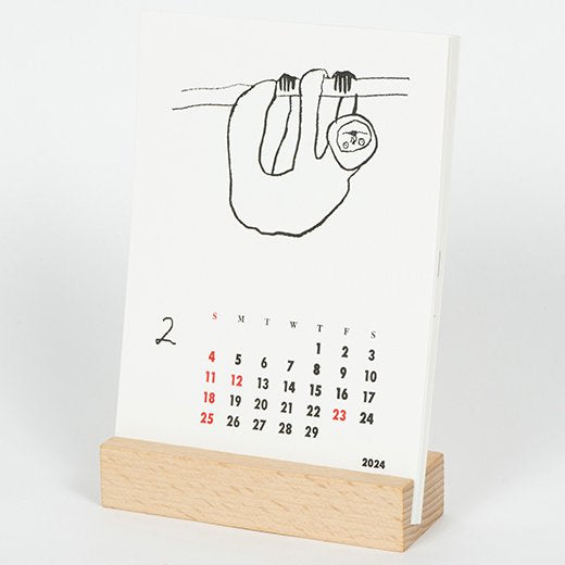 2024 Letterpress Desk Calendar Slow Year Izumi Shiokawa ZAKKAsine Letterpress Desk Calendar 2025