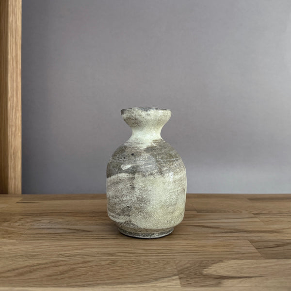 Hakeme Tokkuri Sake Pouring Vessel | Handmade Shigaraki Ware