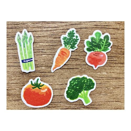 Vegetables Washi paper stickers | Furukawashiko