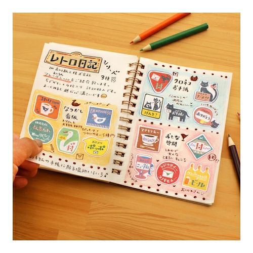 nostalgic signboard Washi paper stickers | Furukawashiko