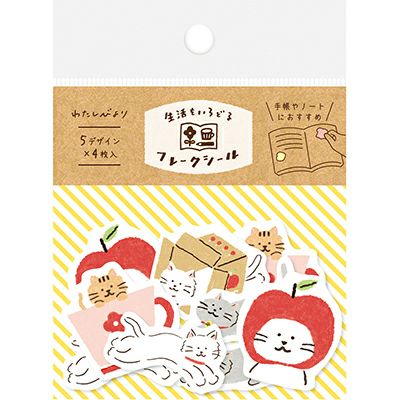 Yuruneko Washi paper stickers | Furukawashiko