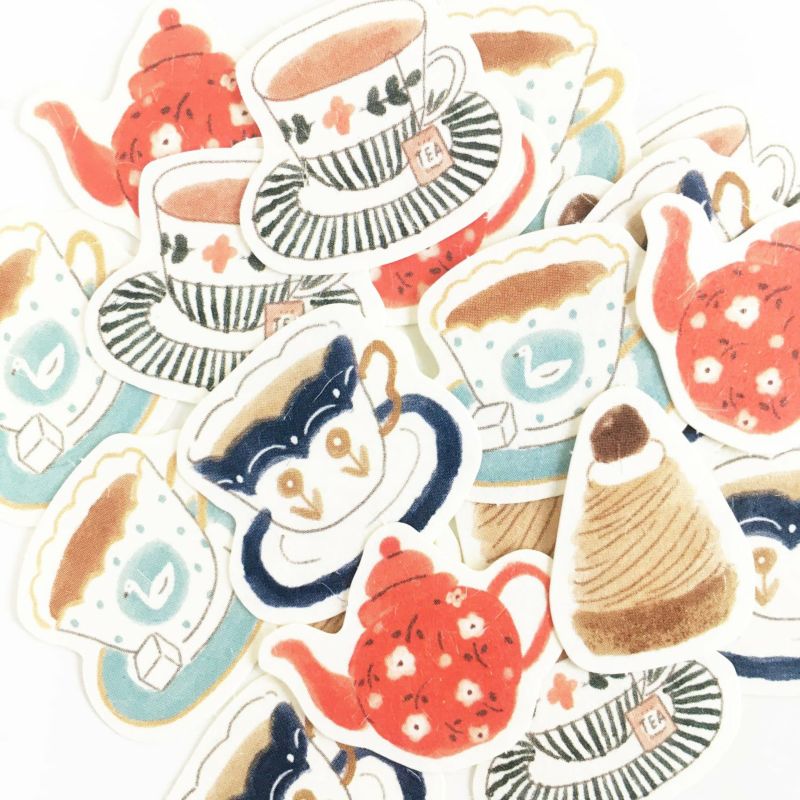 Tea Time Washi paper stickers | Furukawashiko