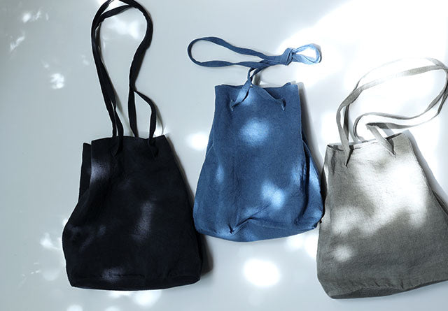 Drawstring Bag in Washed Linen | NAKAGAWA MASASHICHI SHOTEN