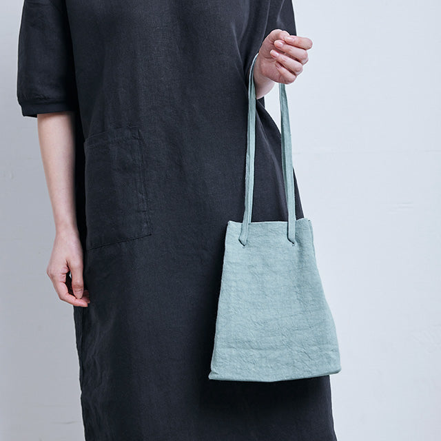 Drawstring Bag in Washed Linen | NAKAGAWA MASASHICHI SHOTEN
