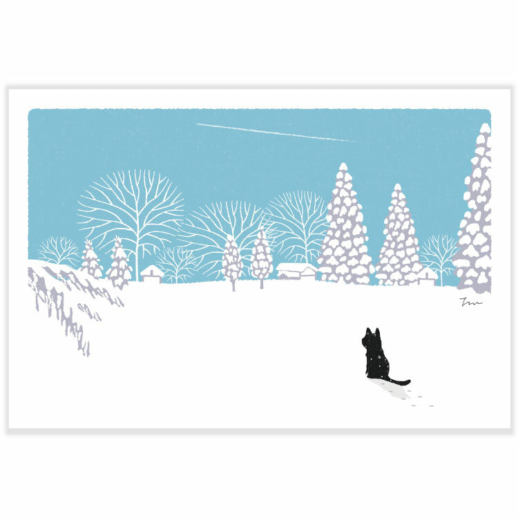 Tabineko Postcard with cats in Japan | winter