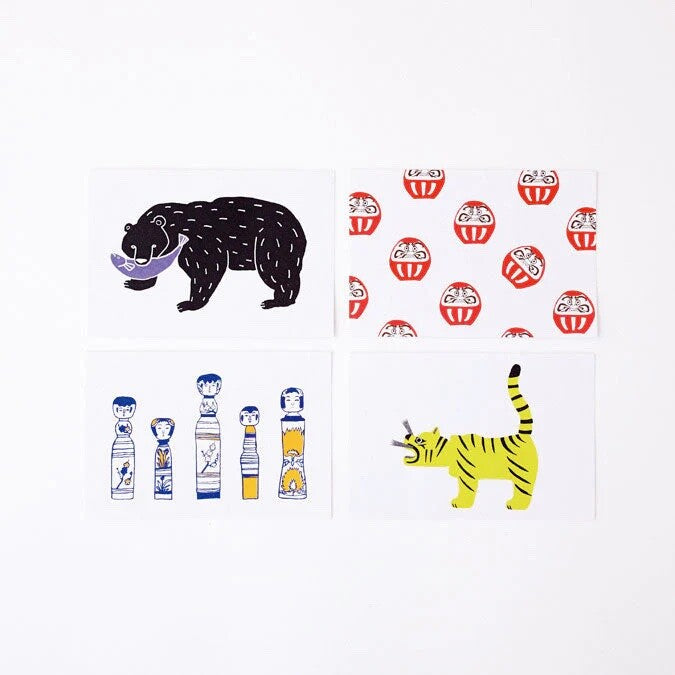 Tiger Postcard | Japanese Folk Toy