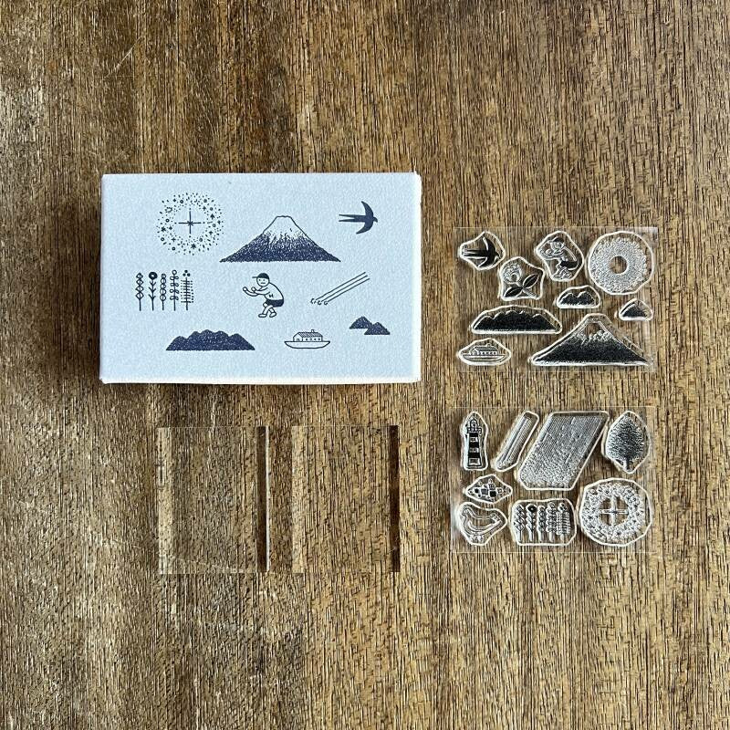 Clear Stamps BOX motif 17 pcs set | shunshun x mizushima