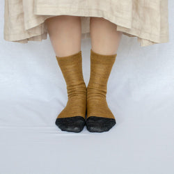 Silk and wool five-toe socks 2 in 1 | two tone