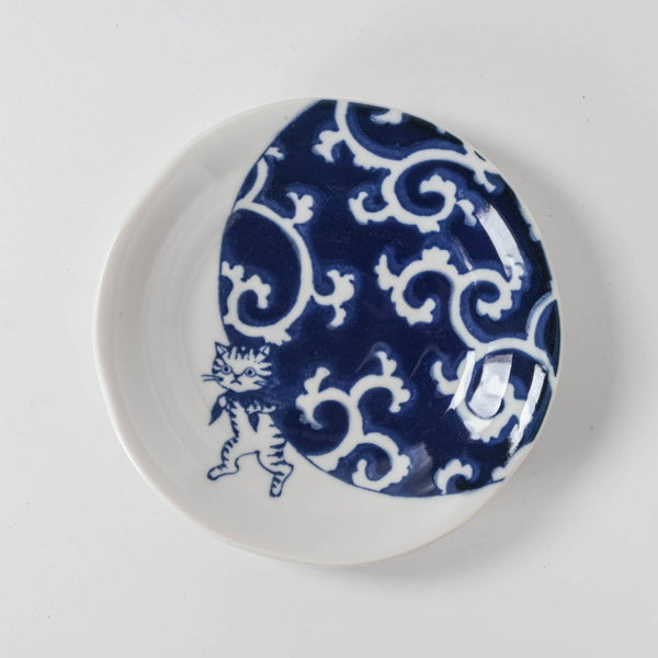 SHICHITA Cat 13cm small Plate – Karakusa