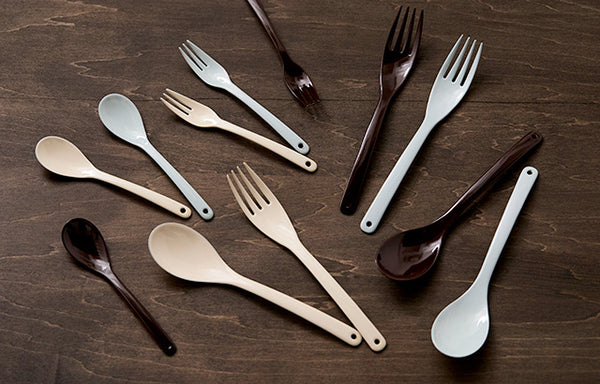 Smooth Enamel Fork – Large | Nakagawa Masashichi shoten