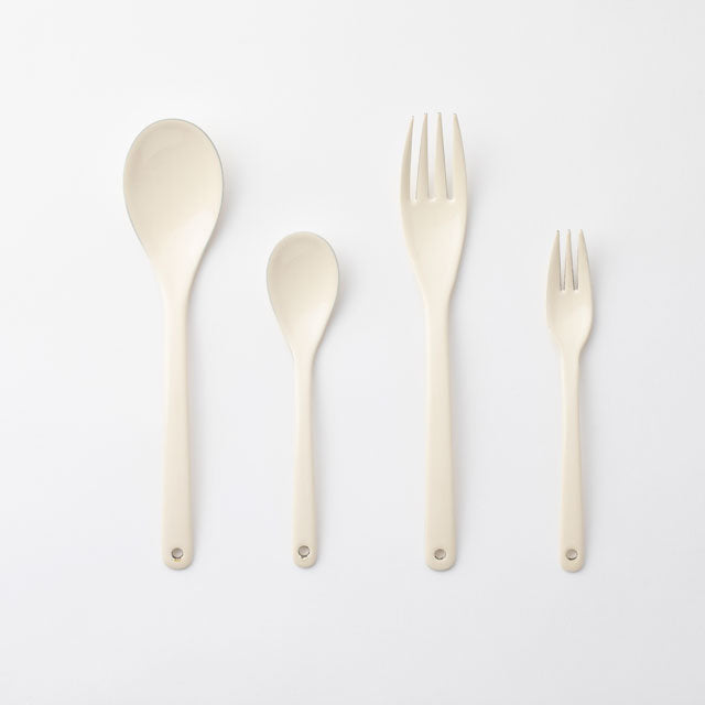 Smooth Enamel Fork – Large | Nakagawa Masashichi shoten