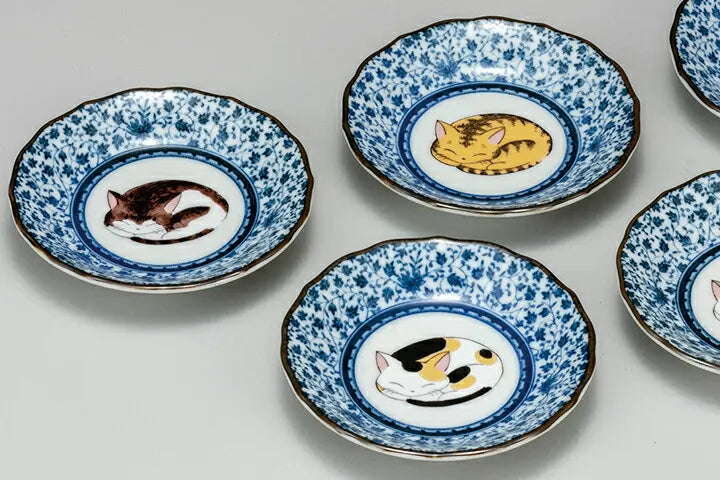 Kutani Cat Plate