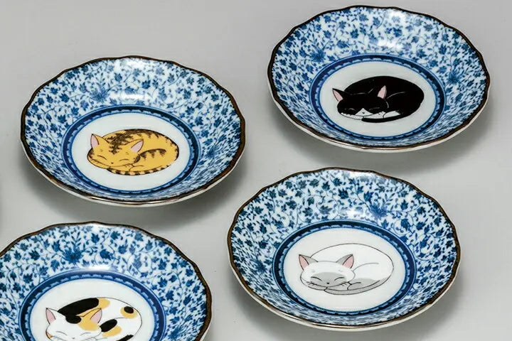 Kutani Cat Plate