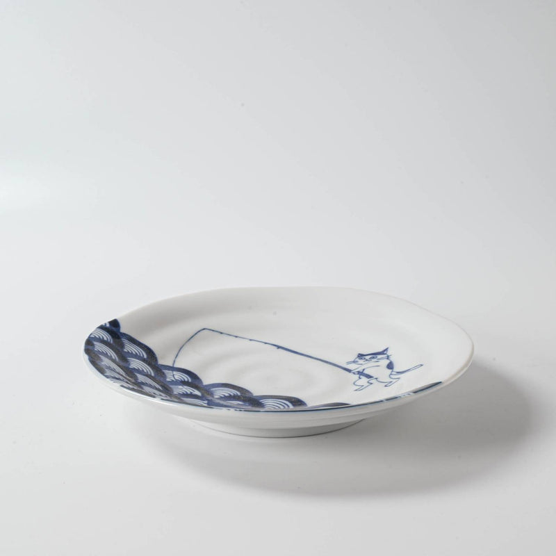 SHICHITA Cat 16.5cm Plate – Seikaiha