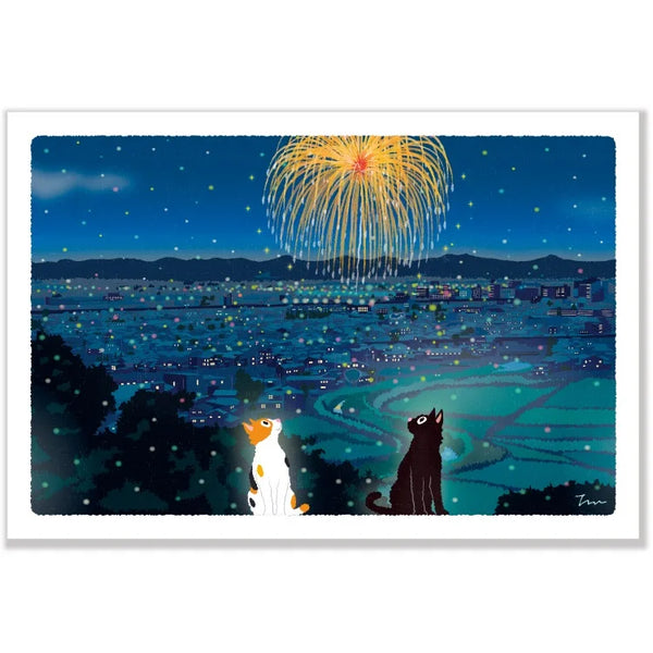 Tabineko Postcard with cats in Japan | summer