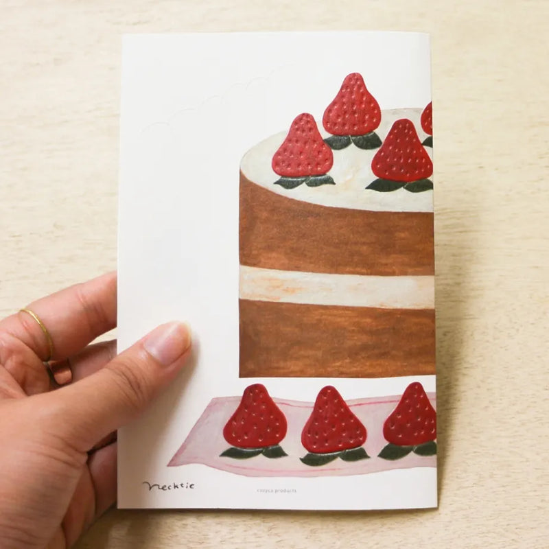 Birthday Card Strawberry Cake | necktie