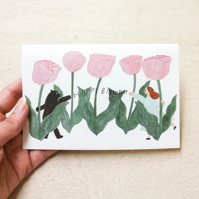 Birthday Card Tulip | necktie
