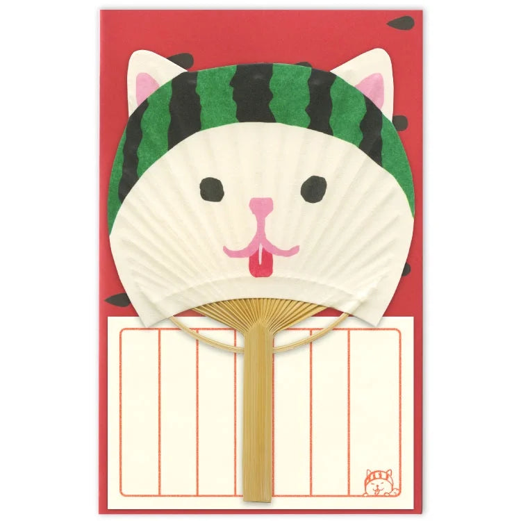 Japanese bamboo fan card | CAT