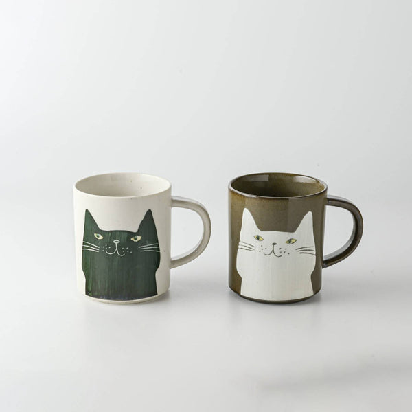 Hand painted Neko cup Set of 2