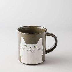 Hand painted Neko cup | gray