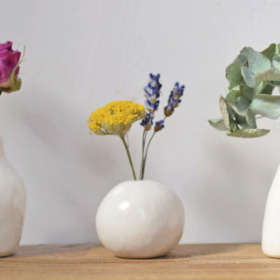 Petit dry flower vase | white #02