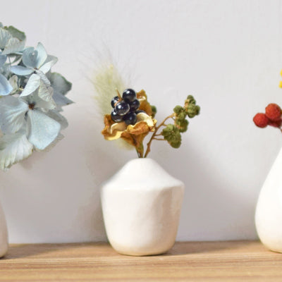 Petit dry flower vase | white #04