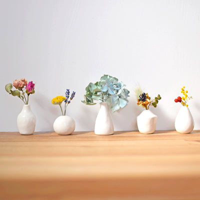 Petit dry flower vase | white #04