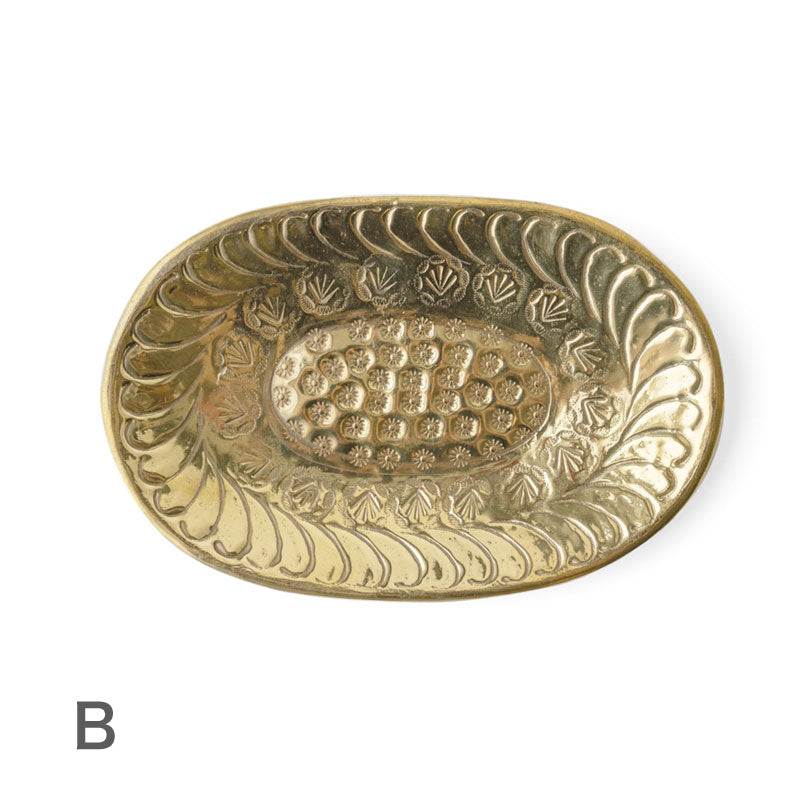 Indian brass tray Gold | AMABRO