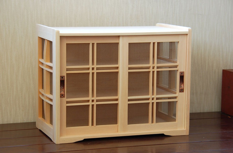Hinoki storage cabinet | Sliding door