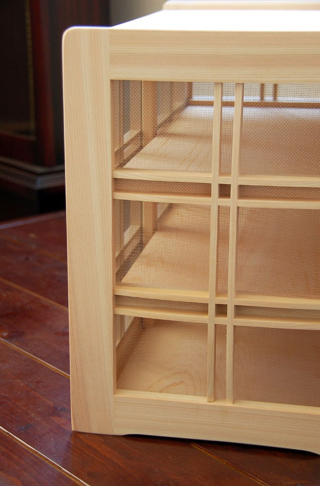 Hinoki storage cabinet | Sliding door
