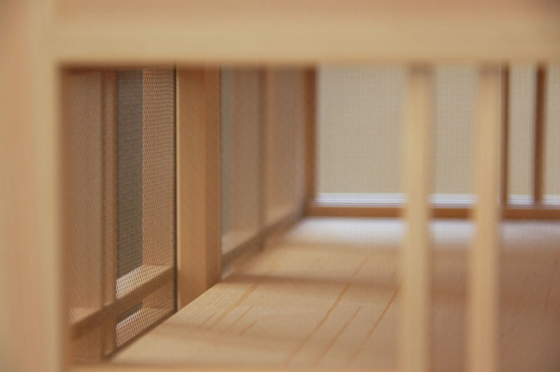 Hinoki storage cabinet | Sliding door