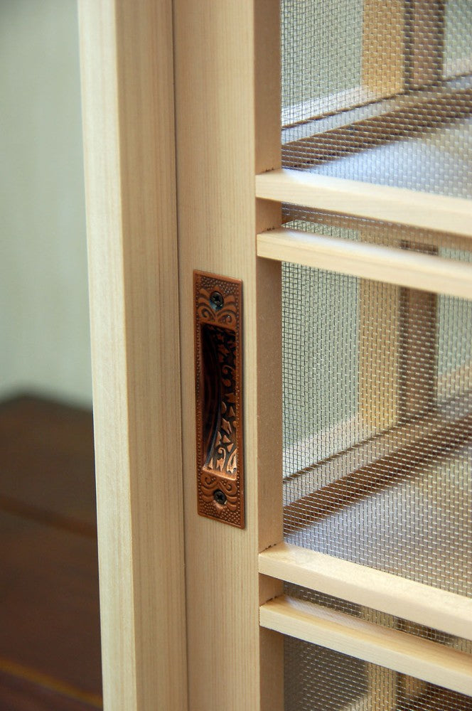 Hinoki storage cabinet | Sliding door