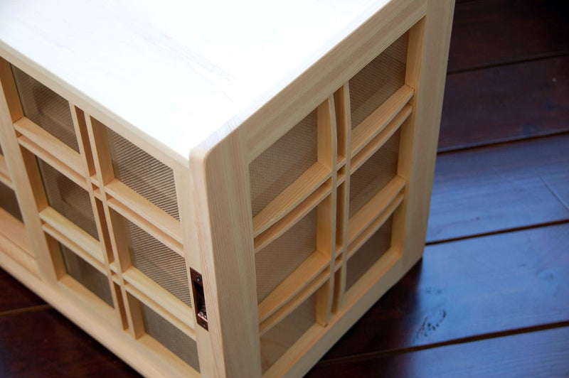 Hinoki storage cabinet | Sliding door