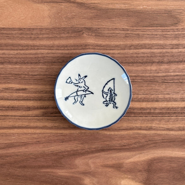 Chōjū-jinbutsu-giga Mamezara plate #60C | Japanese Vintage