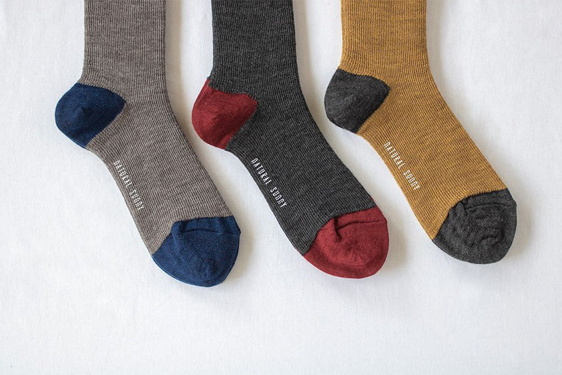 Silk and wool five-toe socks 2 in 1 | two tone