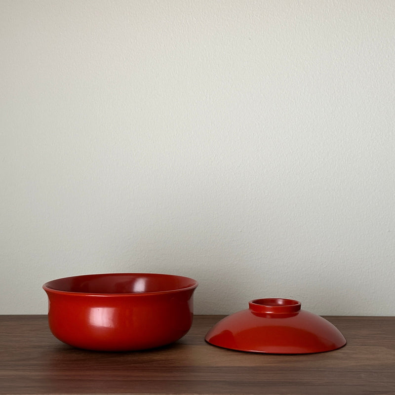 Antique lacquerware Bowl with lids #7 | Japanese Vintage