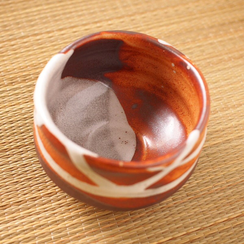 Minoyaki Red Matcha Bowl