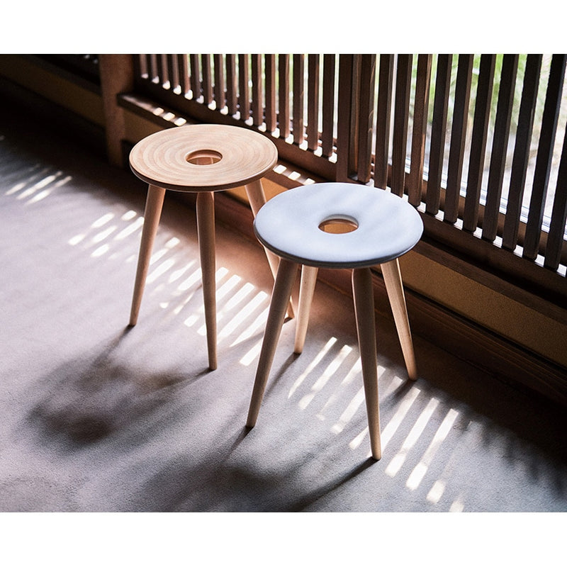 Ring Stool | black leather seat  DISPLAY SALE  | TENDO MOKKO