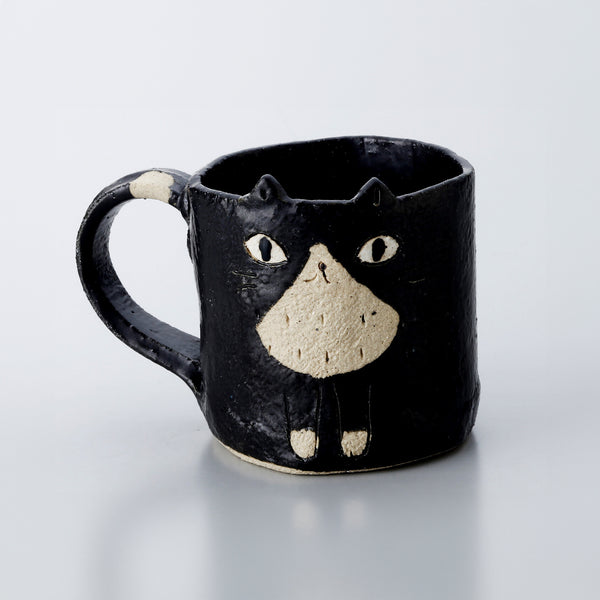Black / White Handmade Cats Mug