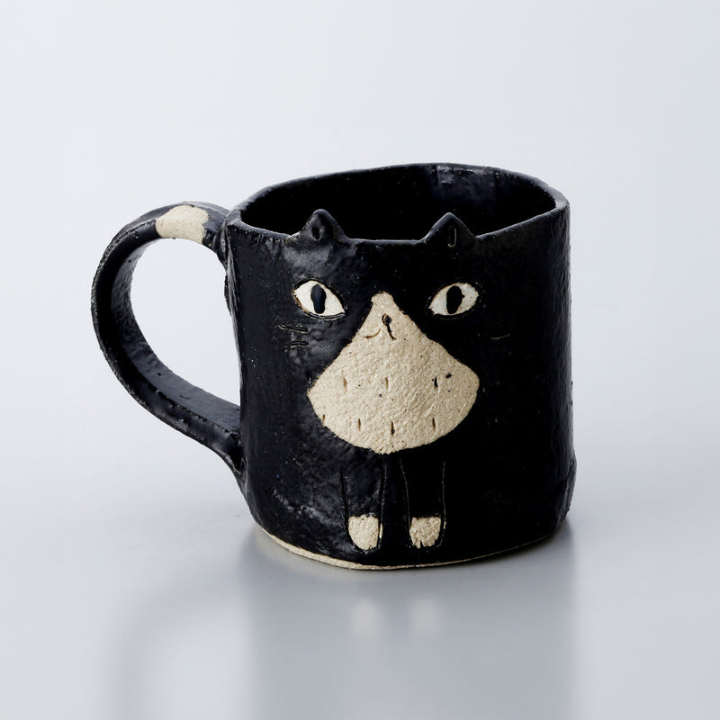 Black / White Handmade Cats Mug