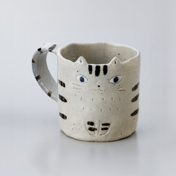 Black / White Handmade Cats Mug