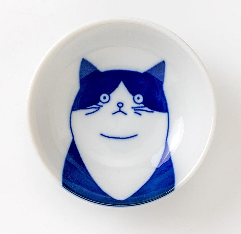 SHICHITA Mamezara 9 cm Set of 5 with wooden box | neko cat