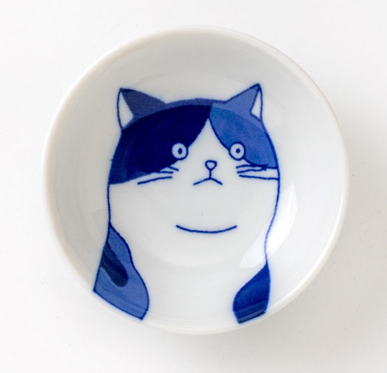 SHICHITA Mamezara 9 cm Set of 5 with wooden box | neko cat