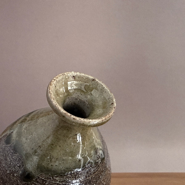 Akuryu Tokkuri sake bottle | Handmade Shigaraki Ware