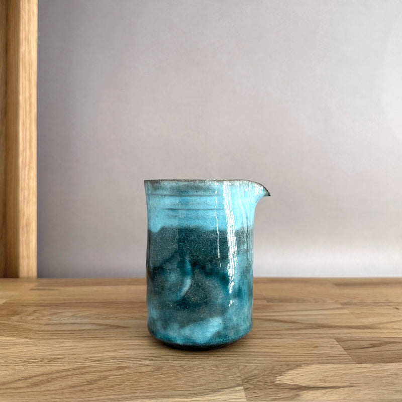 Blue Glaze Pouring Vessel | Handmade Shigaraki Ware