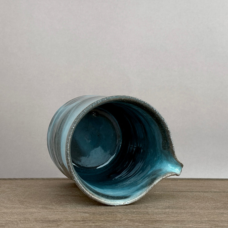 Blue Glaze Pouring Vessel | Handmade Shigaraki Ware