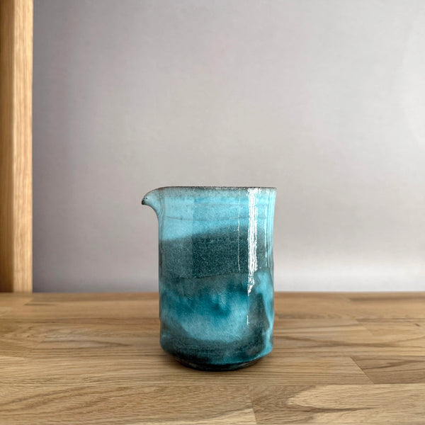 Blue Glaze Pouring Vessel | Handmade Shigaraki Ware