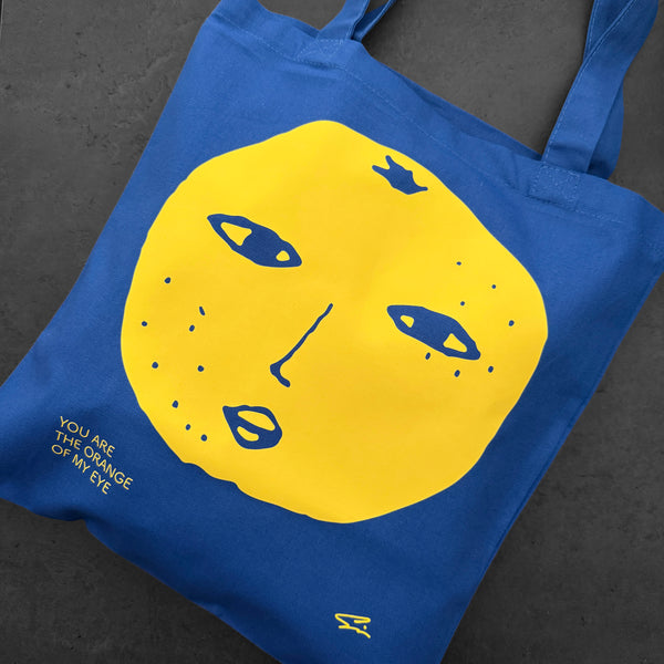 COTTON BAG BLUE | YOU ARE THE ORANGE OF MY EYE