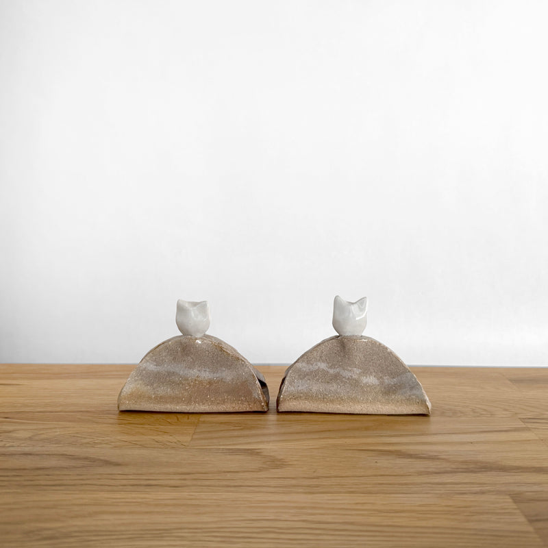 Cat Hina Pair Figurines | Japanese Vintage