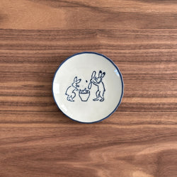 Chōjū-jinbutsu-giga Mamezara plate A  | Japanese Vintage